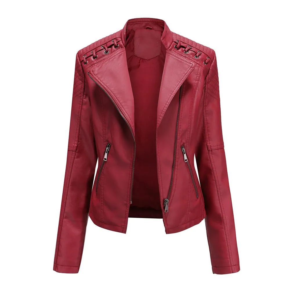 Amy slim fit women's leather jackets