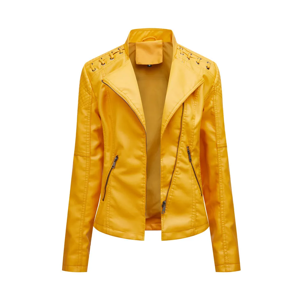 Amy slim fit women's leather jackets