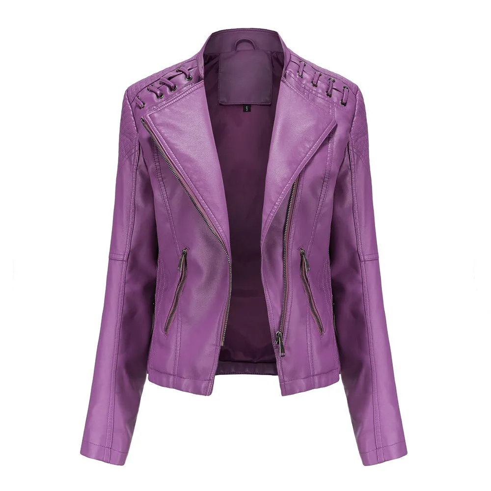 Amy slim fit women's leather jackets