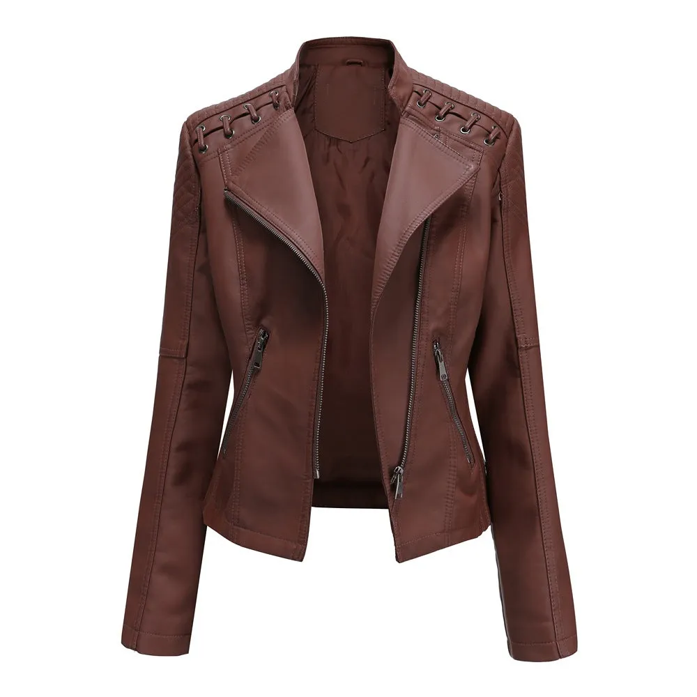 Amy slim fit women's leather jackets