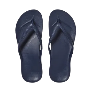 Archies Arch Support Flip Flops - Navy