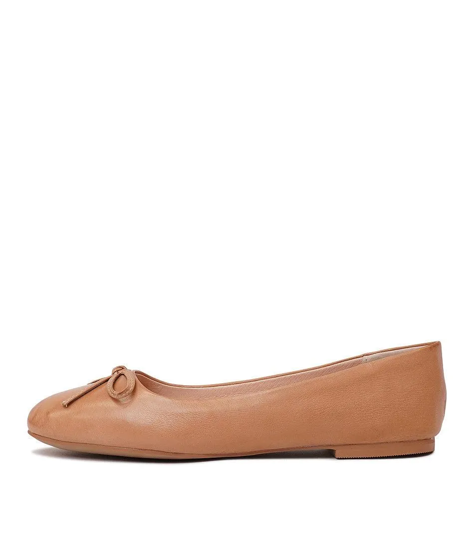 Ballerina Dark Tan Leather Ballet Flats