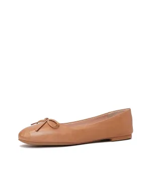 Ballerina Dark Tan Leather Ballet Flats