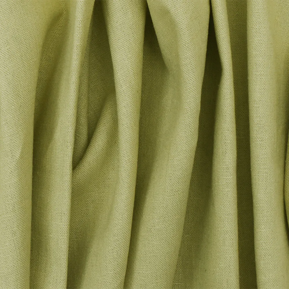 Bamboo Green Cross-Hatch Handkerchief Linen-Rayon Woven Fabric