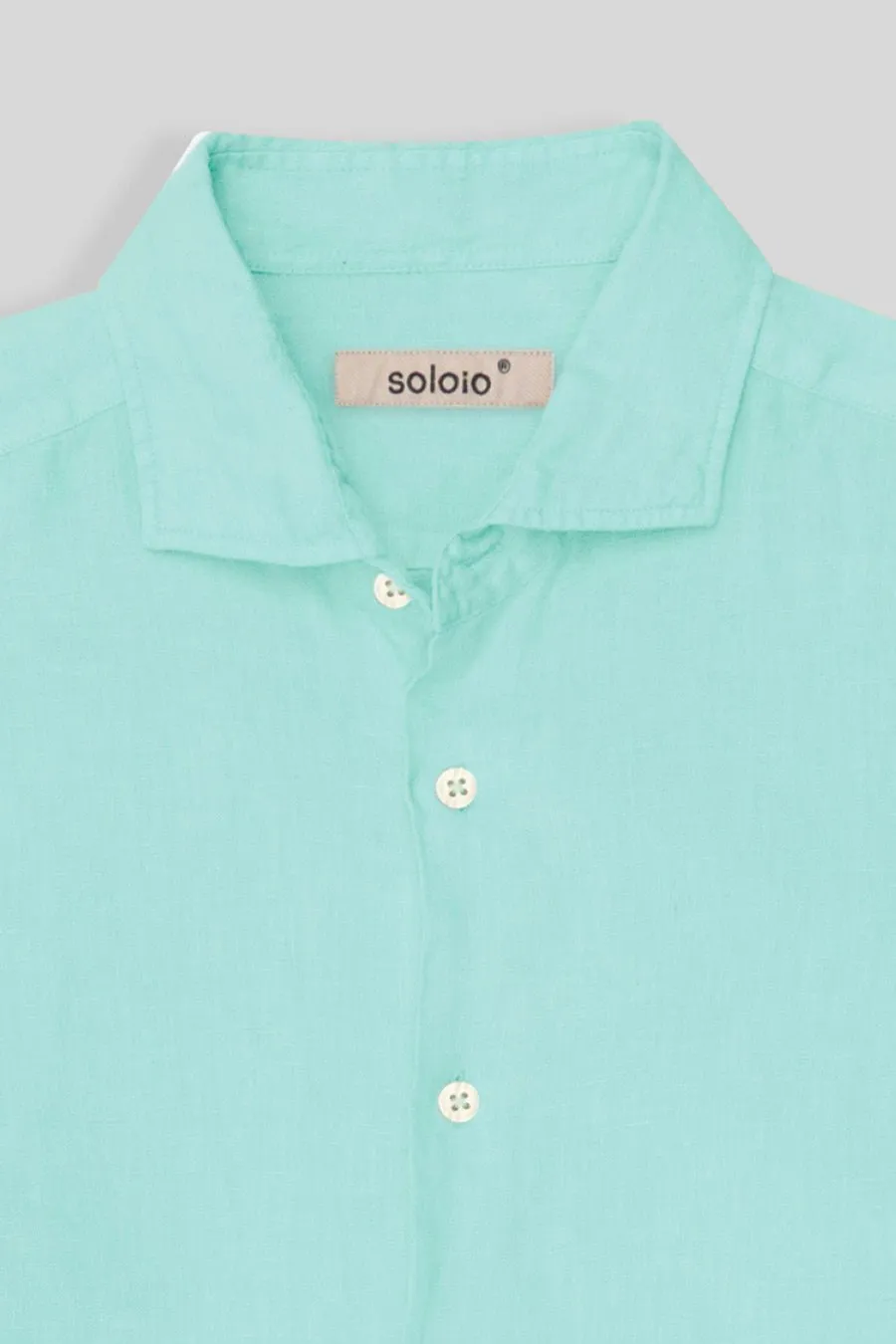 basic linen shirt aquamarine