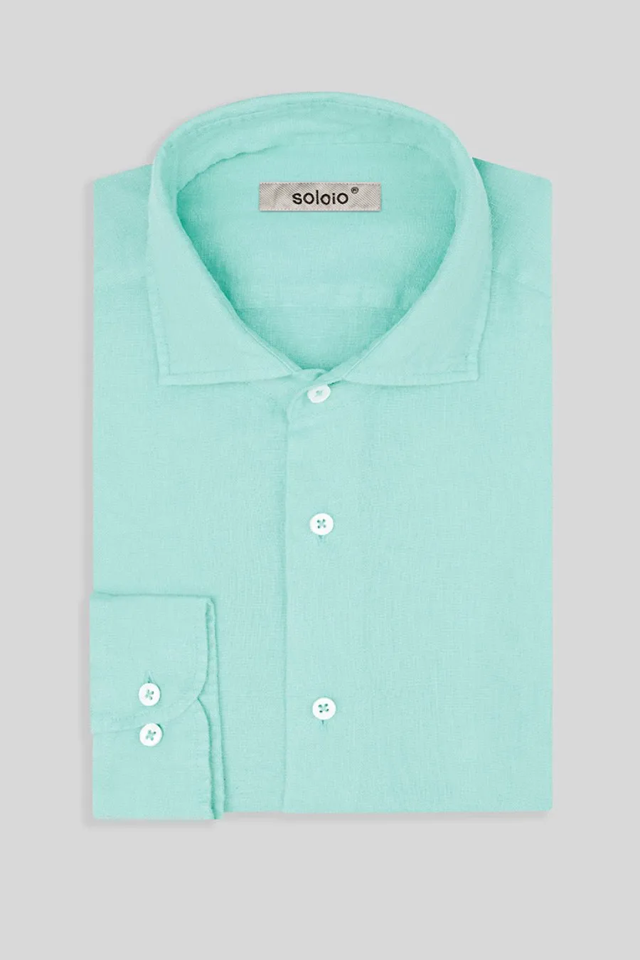 basic linen shirt aquamarine