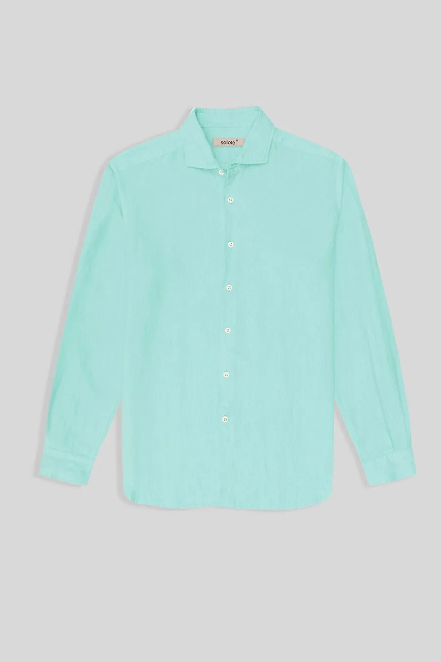 basic linen shirt aquamarine