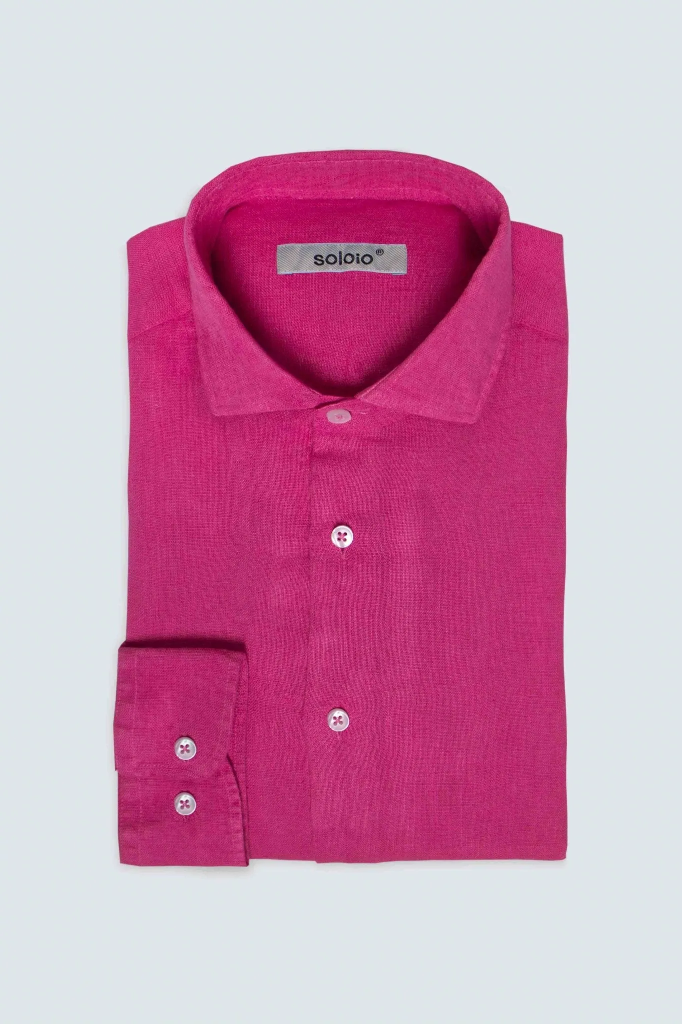 basic linen shirt fuxia gin