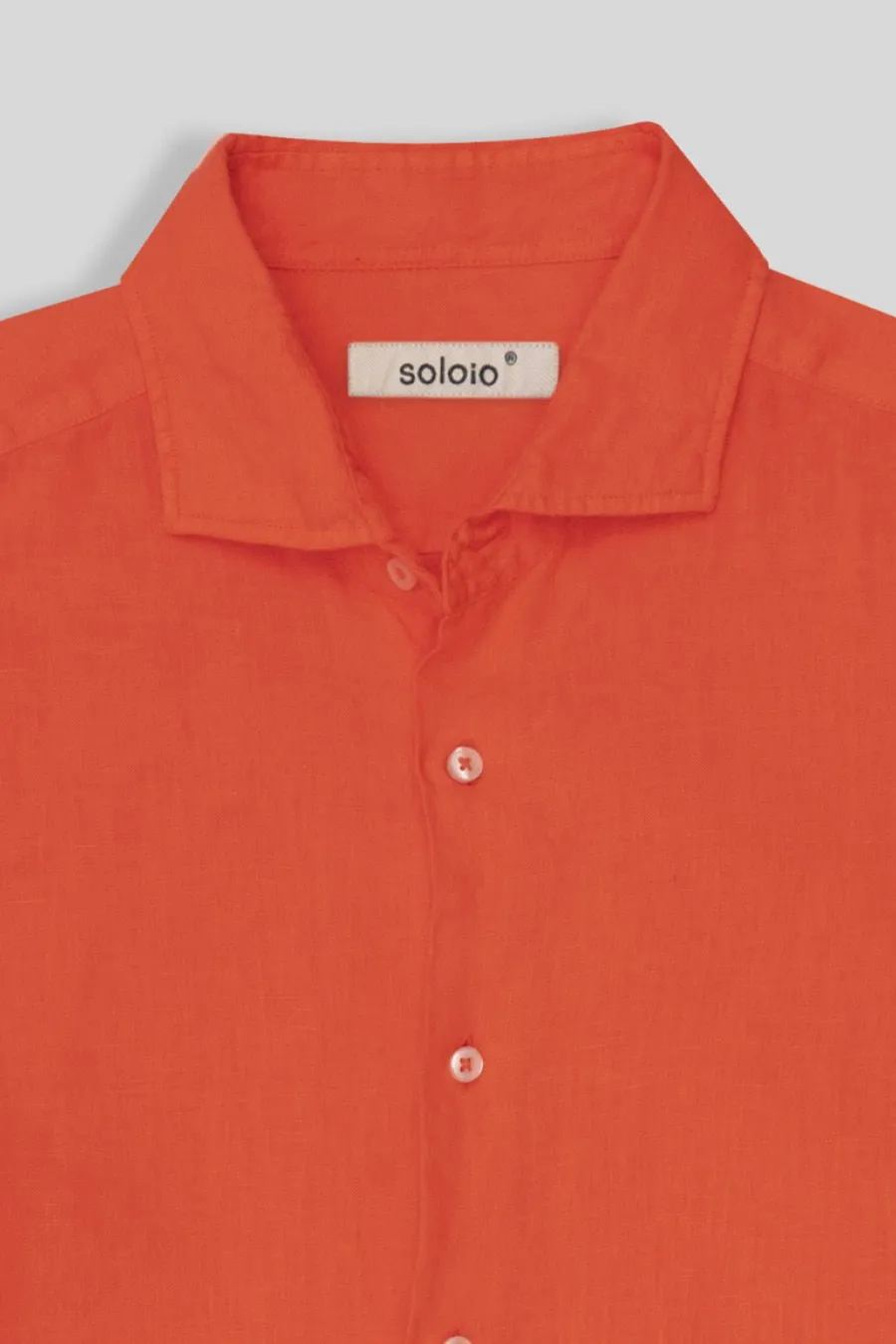 basic linen shirt strong orange