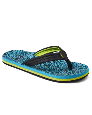 Boys Ahi Flip Flops in Blue Coral