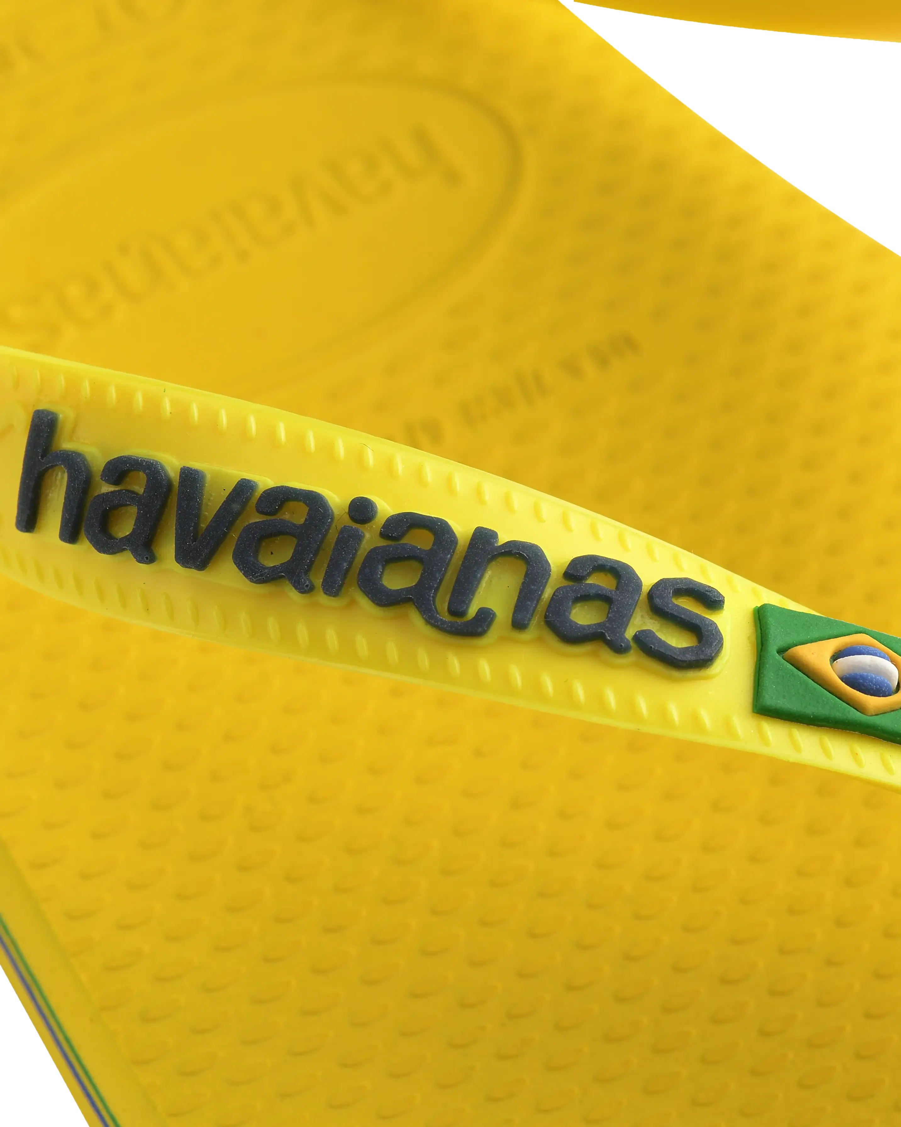 Boys Brasil Logo Neon Flip Flops in Citrus Yellow