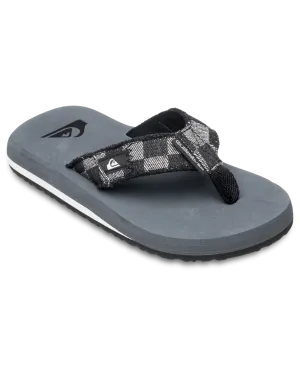 Boys Monkey Abyss Flip Flops in Grey