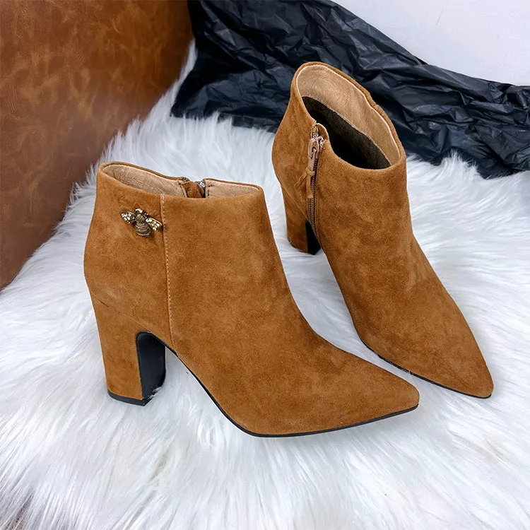 Chunky Heel Bee Daren Recommend Fashion Ankle Boots