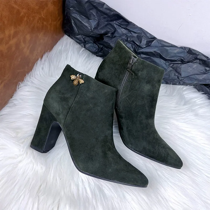 Chunky Heel Bee Daren Recommend Fashion Ankle Boots