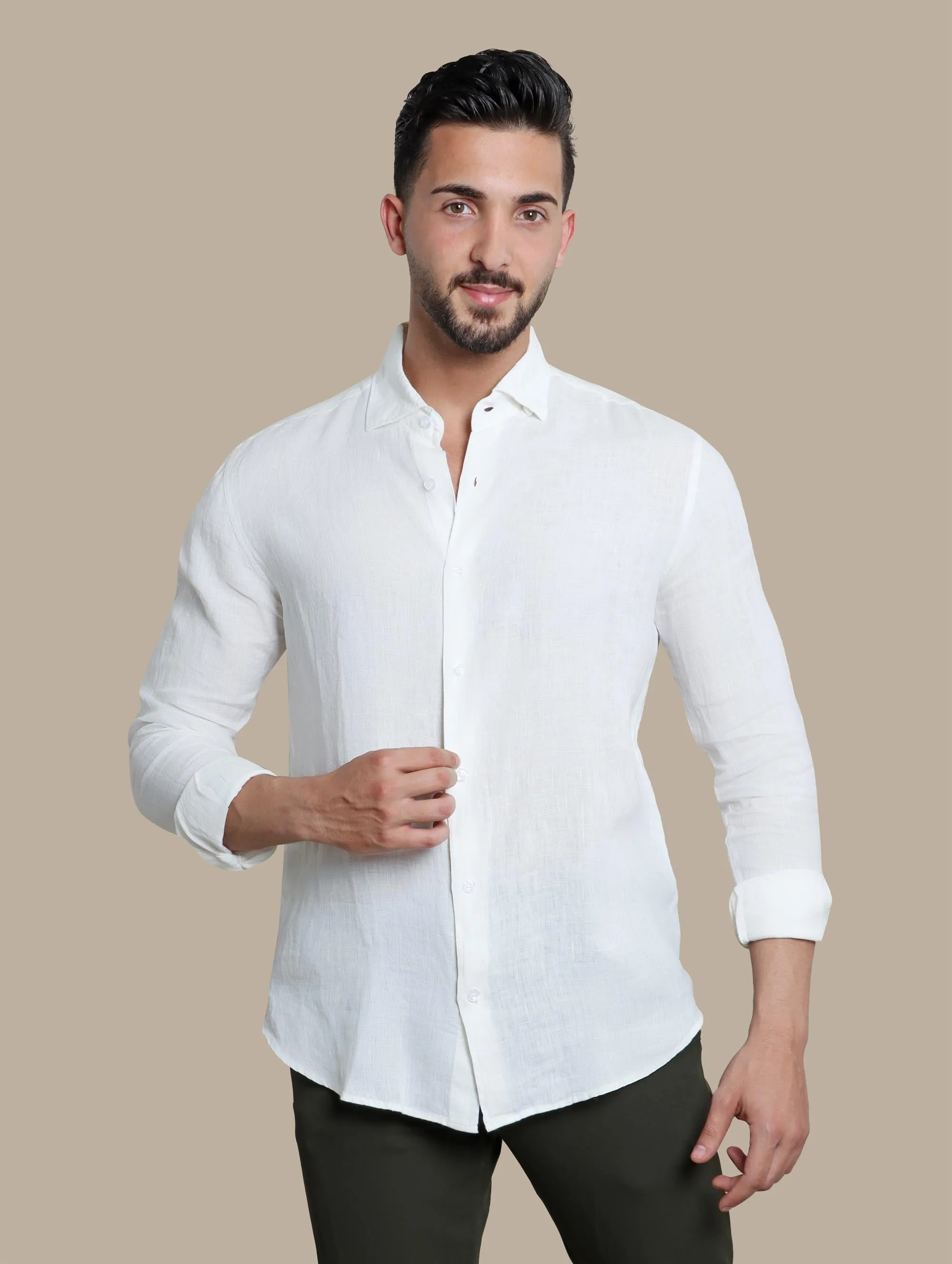 Classic White Linen Shirt