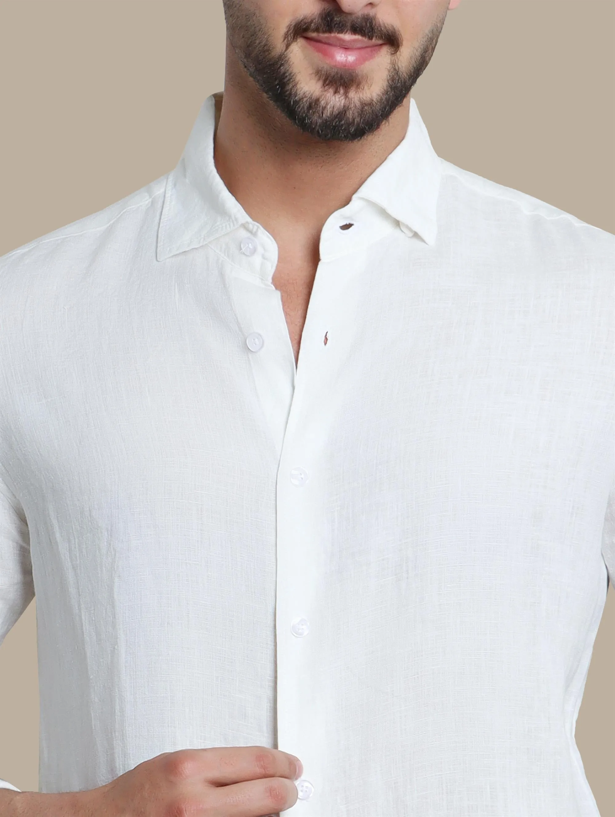 Classic White Linen Shirt