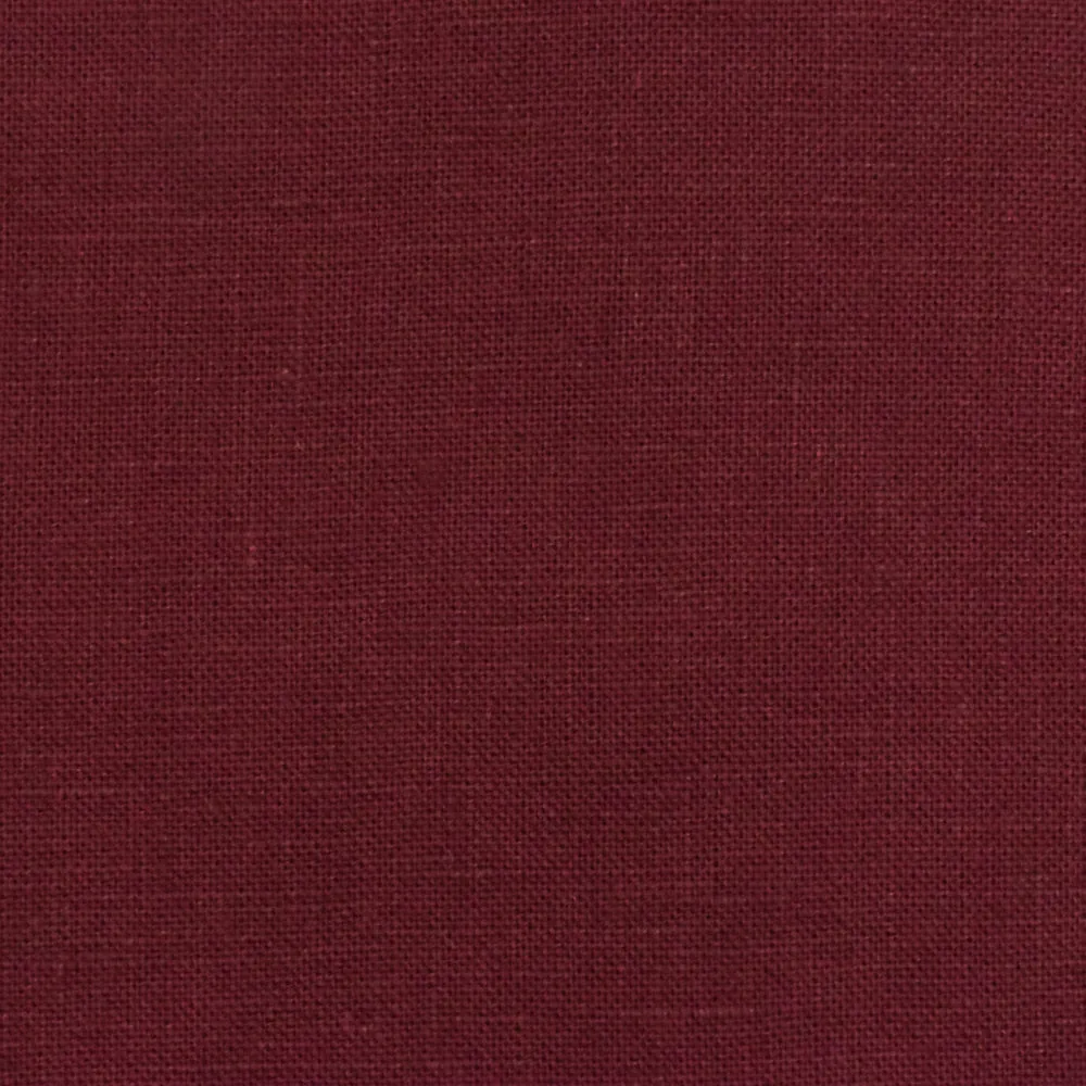 Dark Maroon Solid Cross-Hatch Linen Woven Shirting Fabric