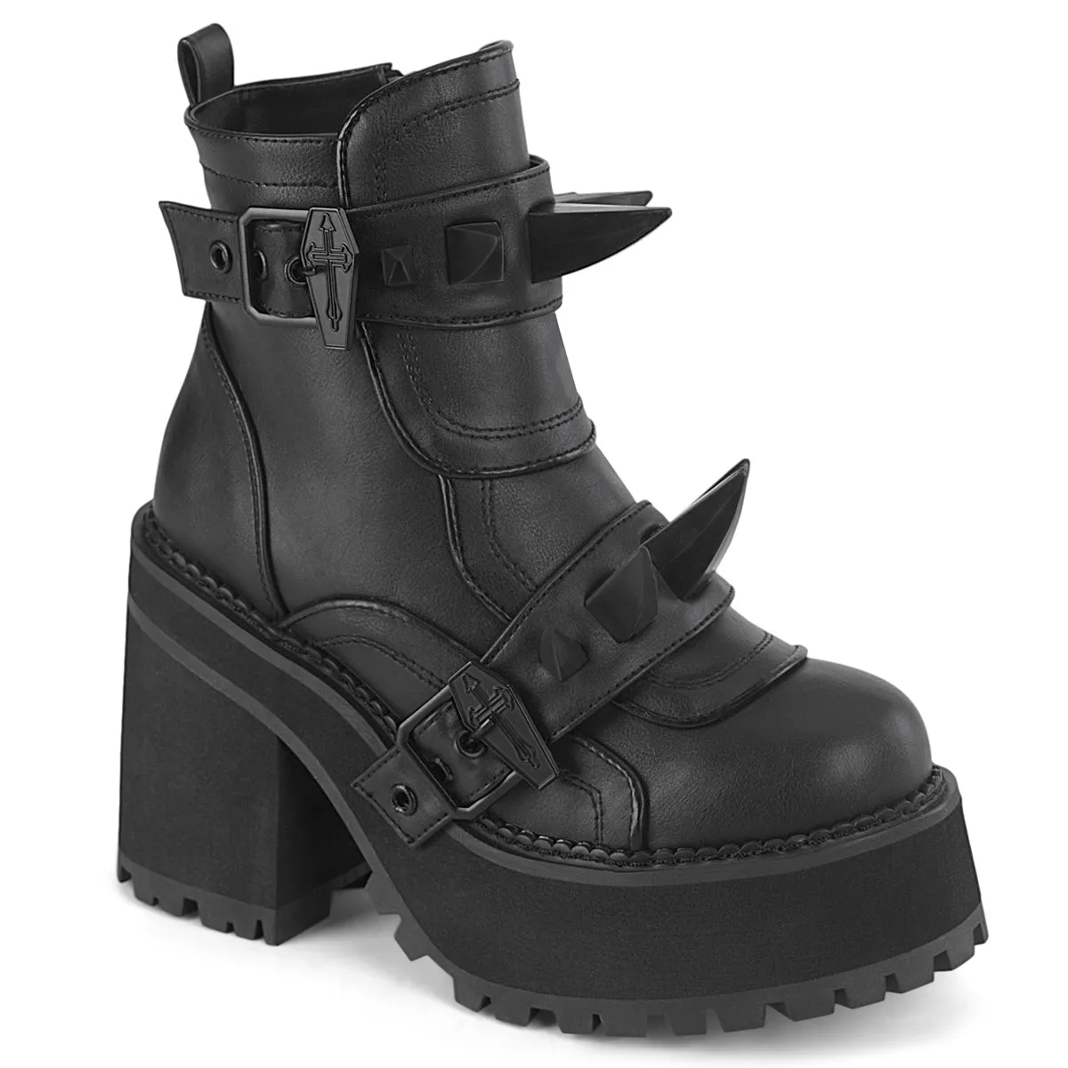 Demonia Assault-72 Cleated Platform Ankle Boot