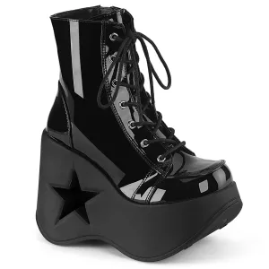 Demonia Dynamite-106 Platform Wedge Lace Up Ankle Boot