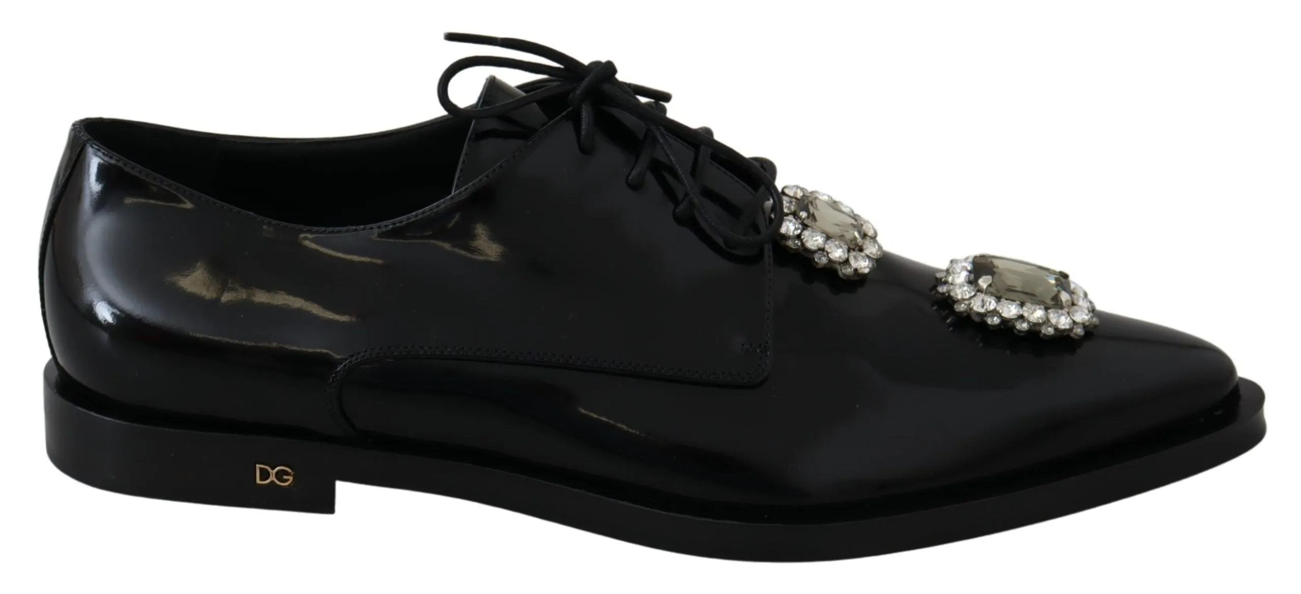 Dolce & Gabbana Crystal Embellished Derby Dress Shoes