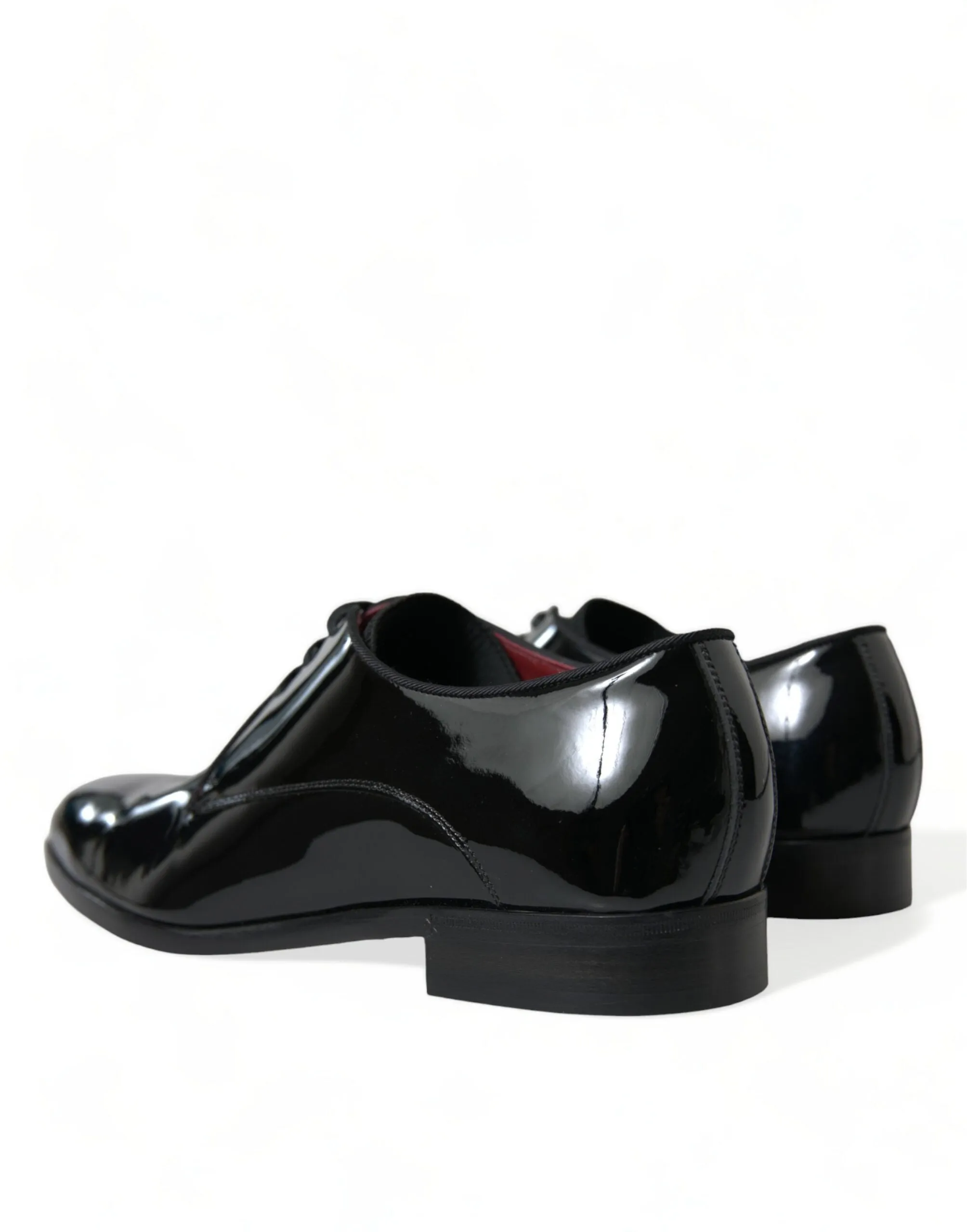 Dolce & Gabbana Elegant Black Calfskin Leather Derby Shoes