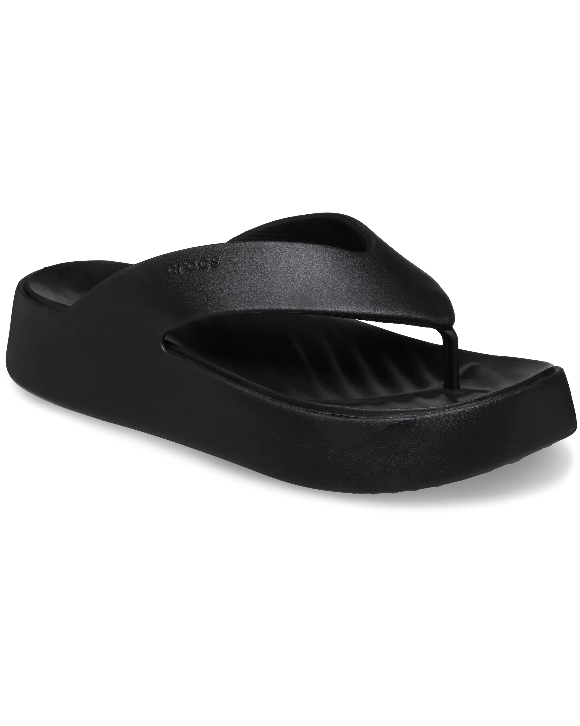 Getaway Platform Flip Flops in Black