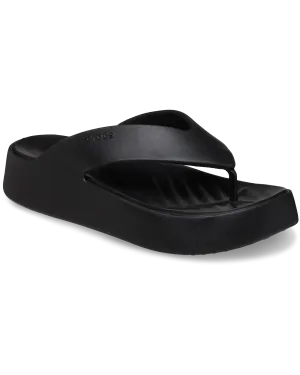 Getaway Platform Flip Flops in Black