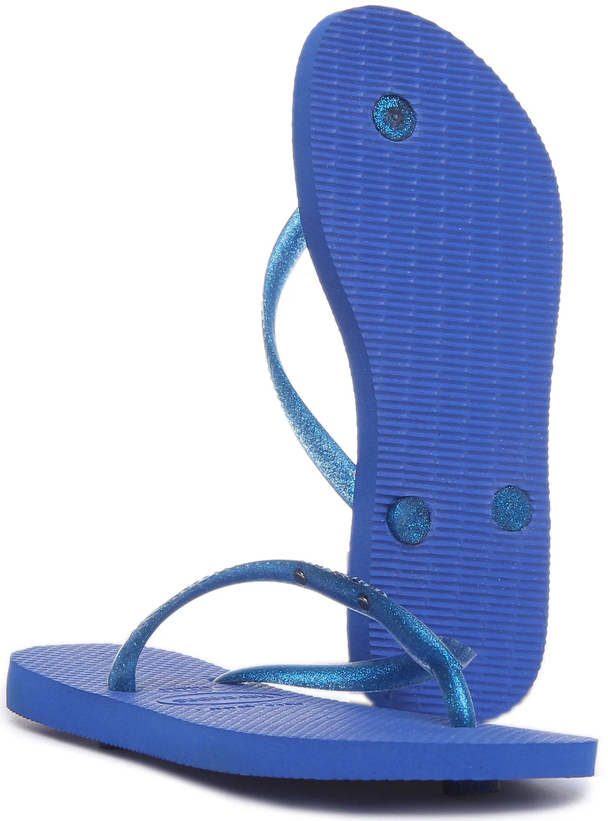 Havaianas Slim Logo In Blue