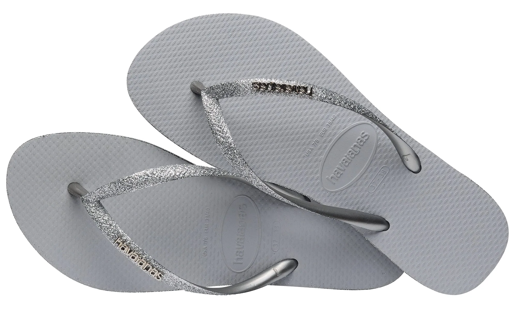 Havaianas Slim Sparkle II In Grey For Women