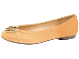 Leather Ballet Flat Almond and Light Gold - Capodarte