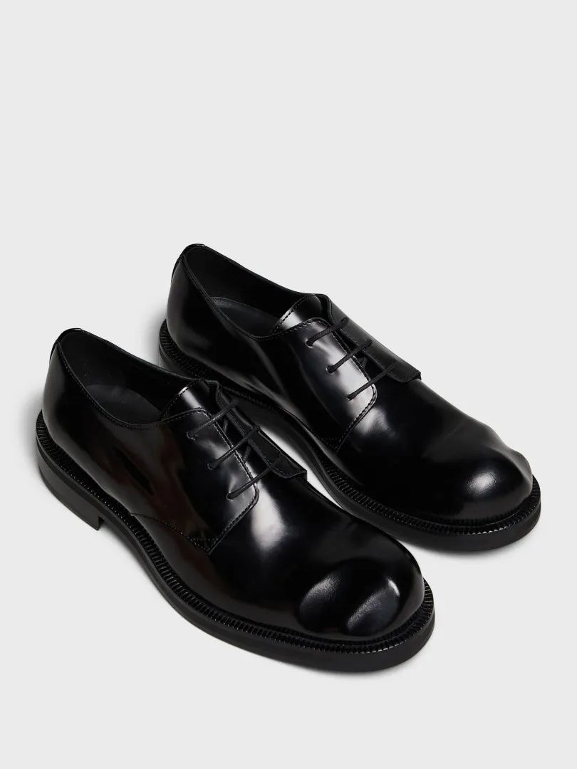 Leather Derby Shoes in Black