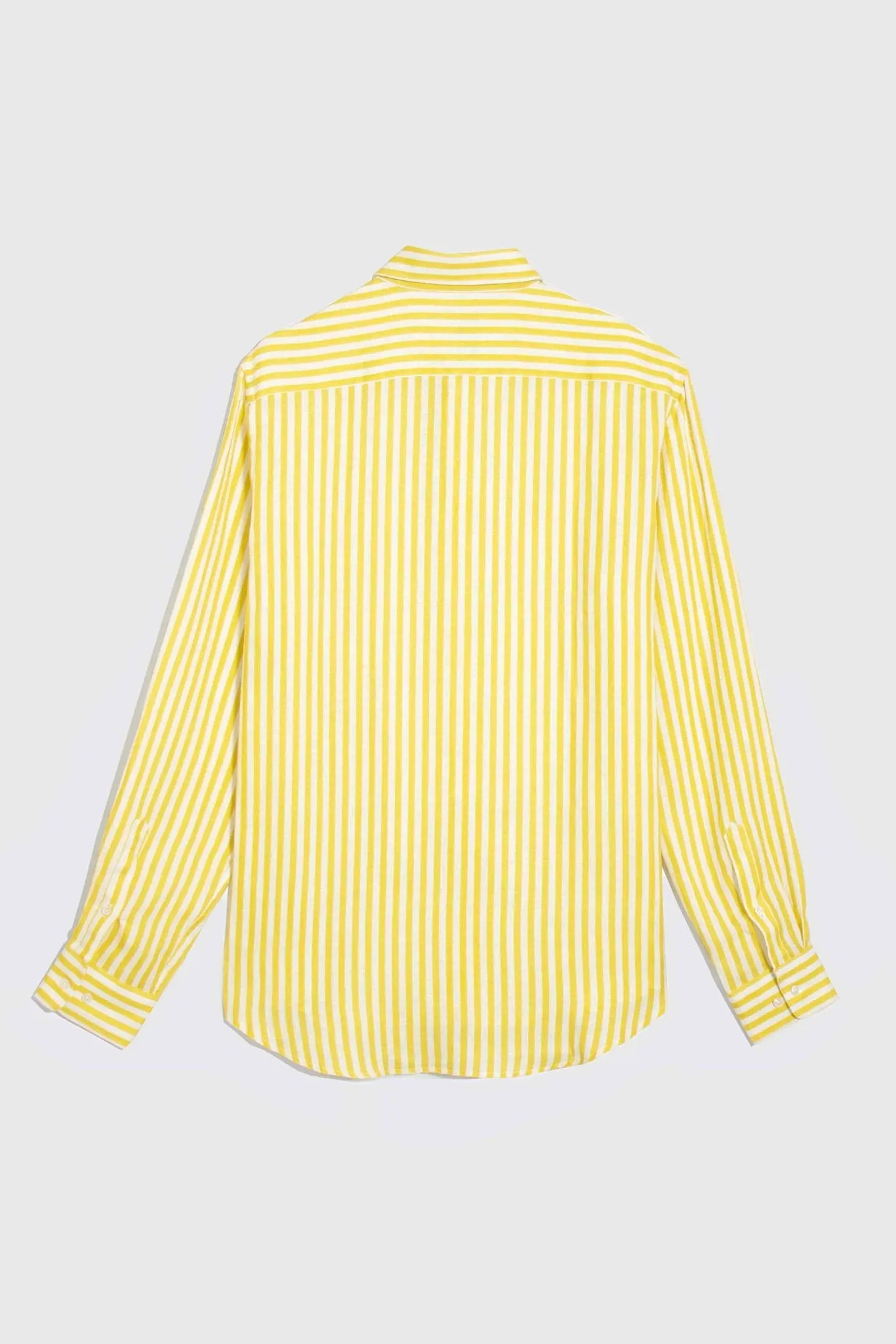 linen striped shirt yellow