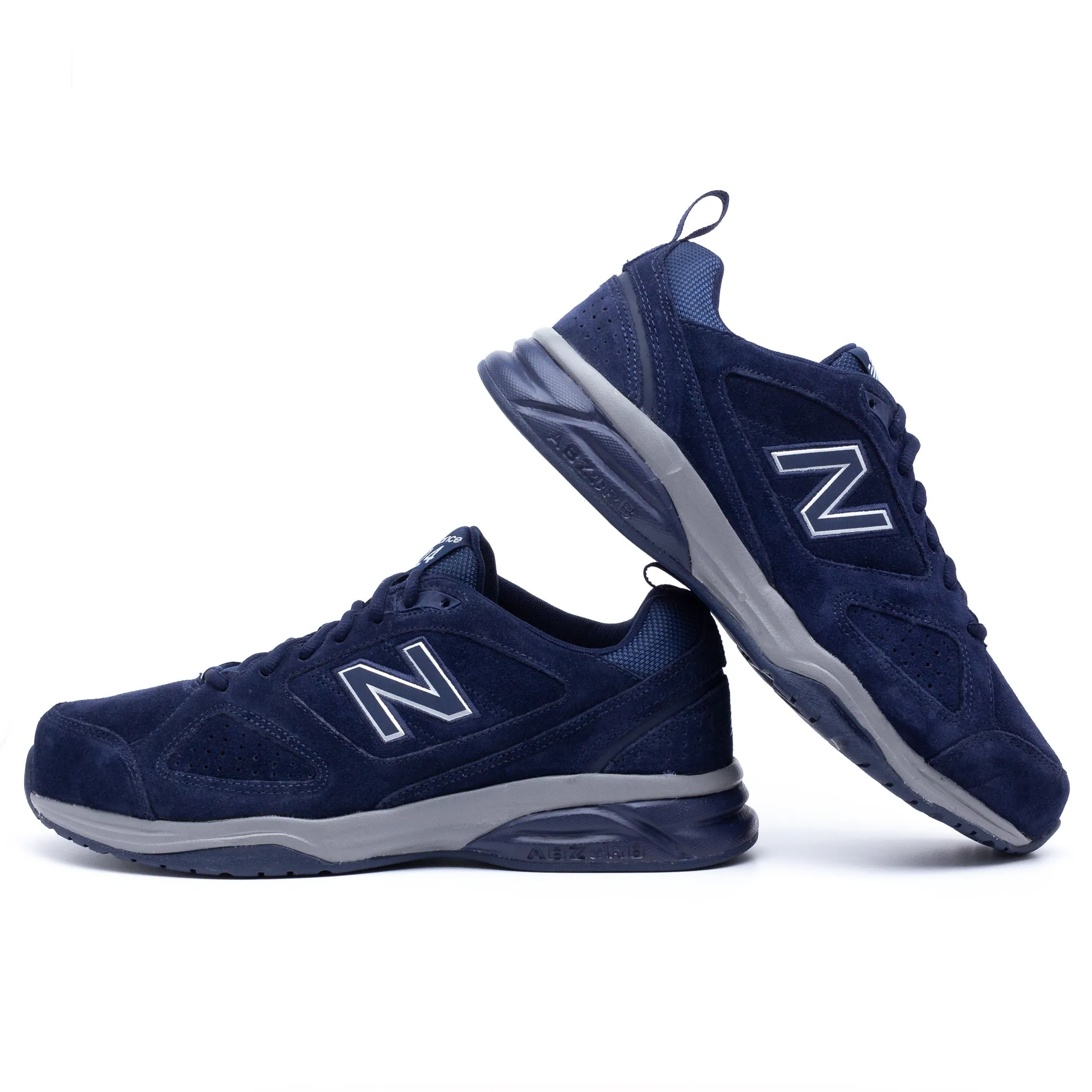 Mens New Balance Wide Fit MX624NV4 Navy Trainers - By Wide Fit Shoes ABZORB