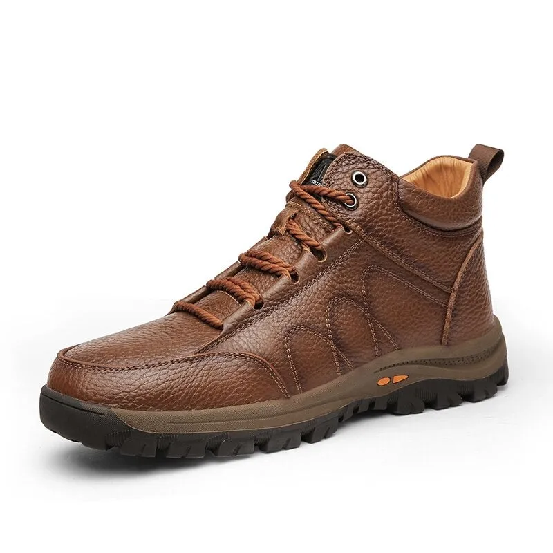 Men's Waterproof Warm Hiking Ankle Boots