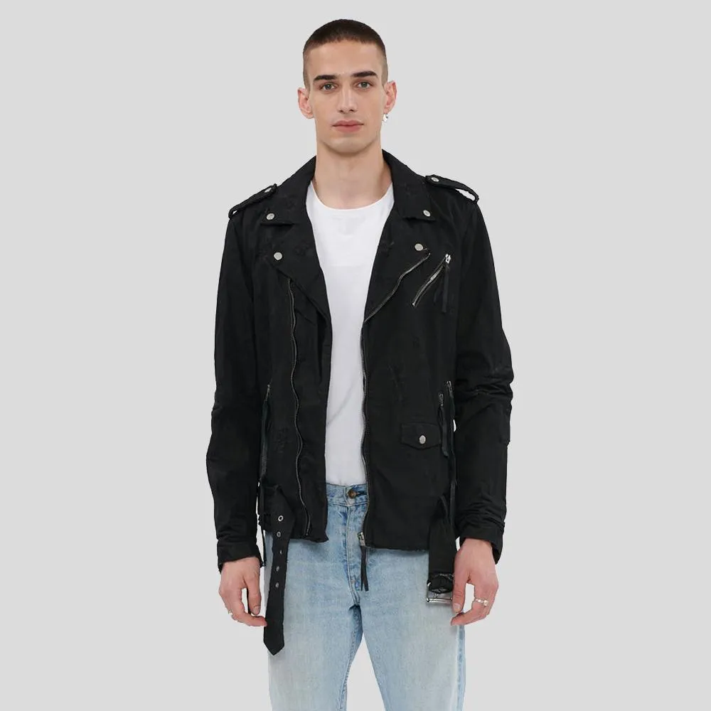 Mytch Black Motorcycle Leather Jacket