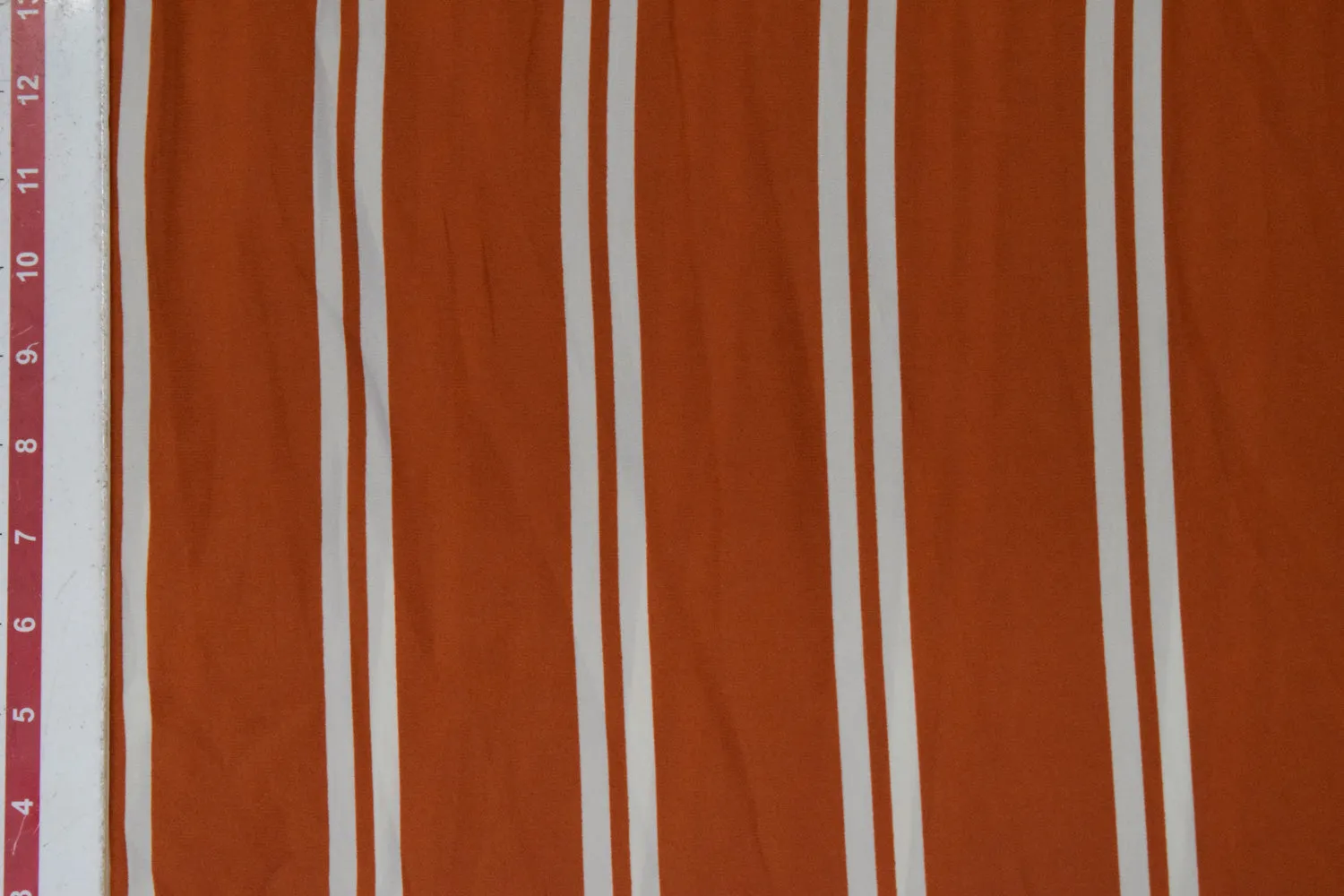 Orange Printed Crepe Fabric