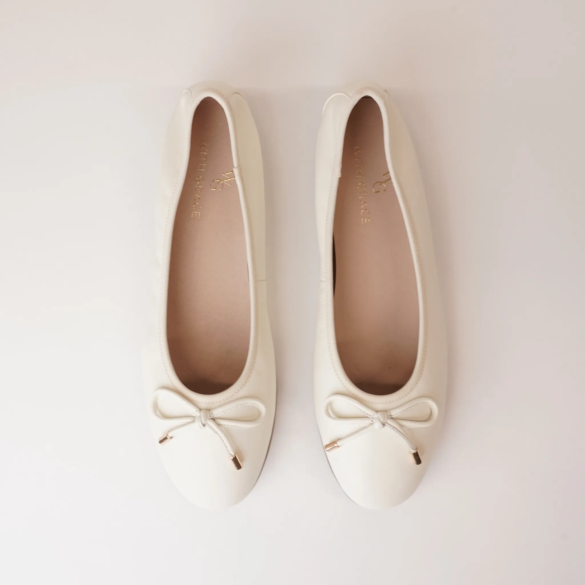 Picture Nude Leather Ballet Flats