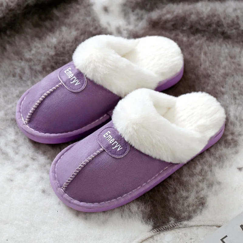 Plush Winter Warm Women House Slippers