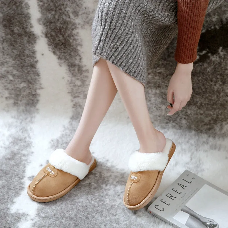 Plush Winter Warm Women House Slippers