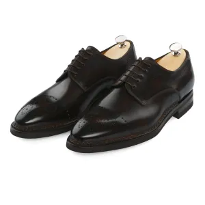 "Brera II" Five-Eyelet Derby with Perforated Cap Toe and Medallion