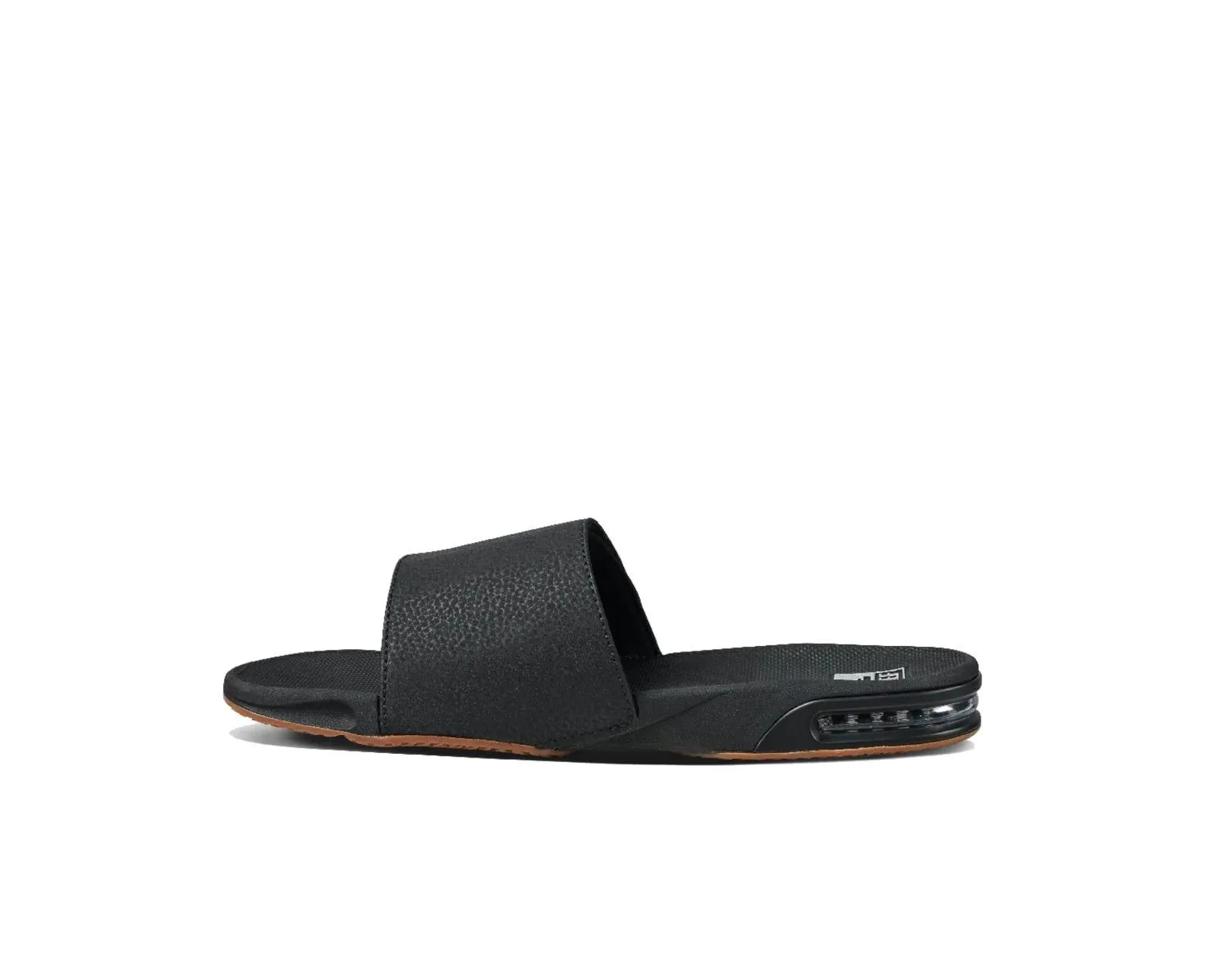 Reef Fanning Slide Sandal Black Silver