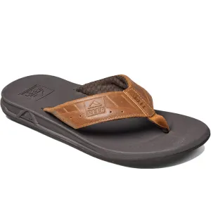 Reef Mens Phantom Leather Flip Flops - Brown/Tan