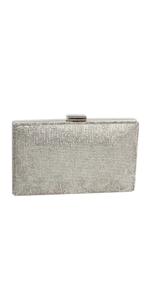 Rhinestone Handbag with Metal Top Closure