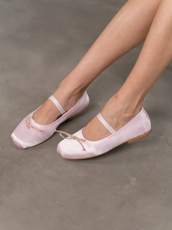 Satin Ballet Flats Maya