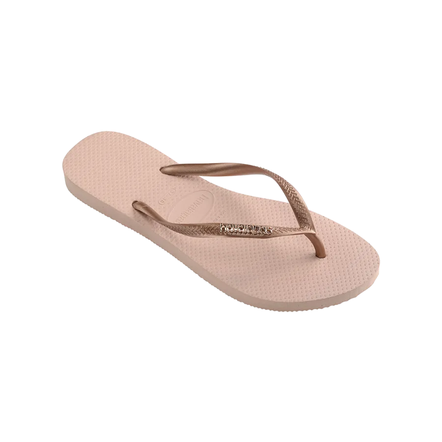 Slim Logo Metallic Flip Flops