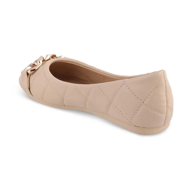 tresmode 239-NURIA Beige Women Flat Ballerina EU/36 UK/3