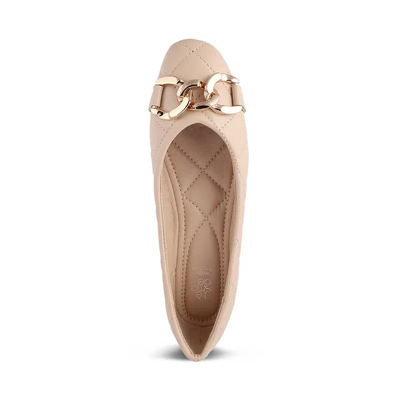 tresmode 239-NURIA Beige Women Flat Ballerina EU/36 UK/3