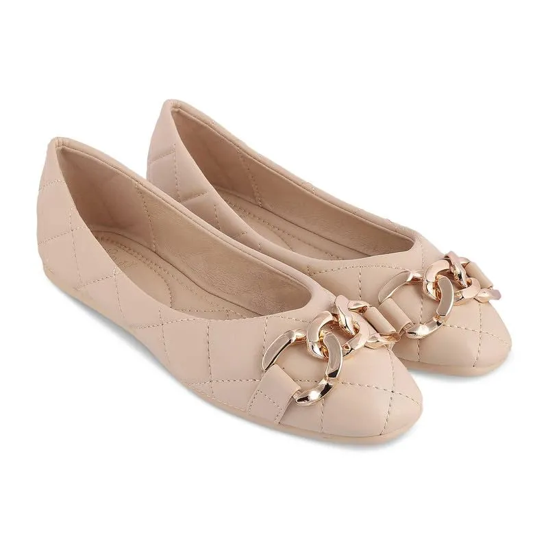 tresmode 239-NURIA Beige Women Flat Ballerina EU/36 UK/3