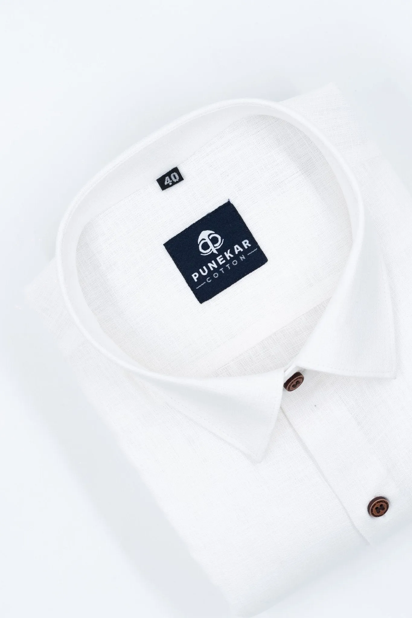 White Color Linen Formal Shirts For Men