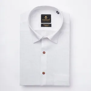 White Color Prime Linen Shirt For Men